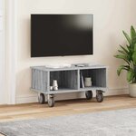 vidaXL Meuble TV Gris Sonoma 68 5 x 35 x 35 cm Bois d'ingénierie
