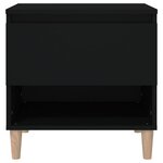 vidaXL Tables de chevet 2 Pièces Noir 50x46x50 cm Bois d’ingénierie
