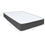vidaXL Sommier à lattes de lit Gris foncé Tissu 160x200 cm