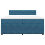 vidaXL Sommier à lattes de lit et matelas Bleu 200x200 cm velours