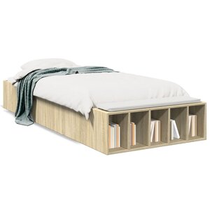 vidaXL Cadre de lit sans matelas chêne sonoma 100x200 cm