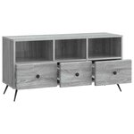 vidaXL Meuble TV Sonoma gris 102 x 34 5 x 50 cm Bois d'ingénierie