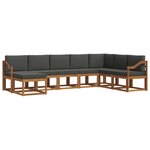vidaXL Ensemble de canapés d'extérieur 8 pc Naturel et Anthracite