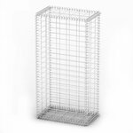 vidaXL Panier de gabion avec couvercle Fil galvanisé 100 x 50 x 30 cm