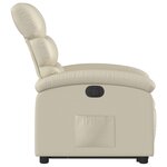 vidaXL Fauteuil inclinable électrique crème similicuir