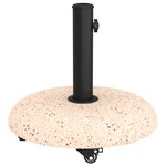 vidaXL Base de parasol à roulettes pour poteaux de 37/42/52/58mm en béton jaune.