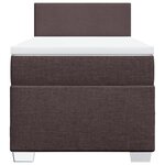 vidaXL Sommier à lattes de lit avec matelas Marron foncé 90x200 cm