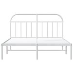 vidaXL Cadre de lit métal sans matelas et tête de lit blanc 140x200 cm