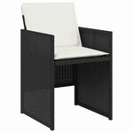 vidaXL Ensemble de salle à manger pour jardin 5 Pièces Noir Poly rotin