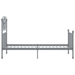 vidaXL Cadre de lit sans matelas gris métal 100x200 cm