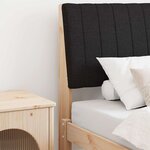 vidaXL Tête de lit capitonnée Noir 75 cm Pin massif
