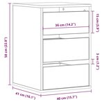 vidaXL Commode d'angle chêne artisanal 40x41x58 cm bois d'ingénierie