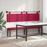 vidaXL Tête de lit suspendue Bordeaux Velours