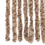 vidaXL Rideau anti-mouches beige et marron foncé 90x200 cm chenille