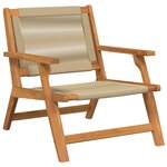 vidaXL Ensemble de Chaises de Jardin avec Table - 3 Pièces en Bois d'Acacia Massif Beige