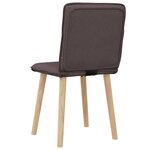 vidaXL Chaises à manger lot de 2 marron foncé tissu