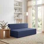vidaXL Canapé-lit pliable Bleu 152 x 86 5 x 60 cm Tissu