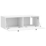 vidaXL Meuble TV mural 98 x 41 x 30 cm Blanc brillant