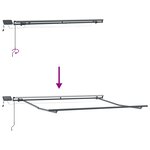 vidaXL Store rétractable manuel avec LED beige 300x250 cm