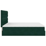 vidaXL Cadre de lit ottoman avec matelas vert foncé 160x200 cm velours