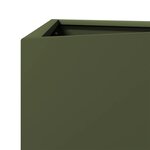 vidaXL Jardinières 2 Pièces vert olive triangulaire 40x34 5x70 cm acier