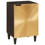 vidaXL Ensembles de mobilier de salle de bain 4 Pièces Noir et or