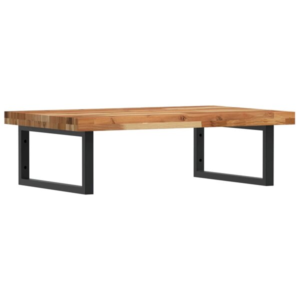 vidaXL Étagère de vasque murale acier et bois massif d'acacia