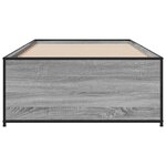 vidaXL Cadre de lit sans matelas sonoma gris 75x190 cm