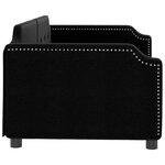 vidaXL Lit de repos sans matelas noir 90x200 cm tissu