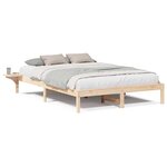 vidaXL Cadre de lit avec tables de chevet Marron Marron