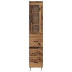 vidaXL Haut Armoire Bois Ancien 34 5 x 34 x 180 cm Bois d'ingénierie