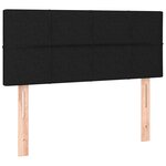 vidaXL Sommier à lattes de lit matelas et LED noir 120x190 cm tissu