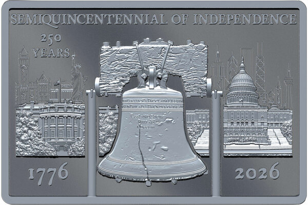 Monnaie SEMIQUINCENTENNIAL OF INDEPENDENCE 250 Anniversaire 2 Oz Argent 5$ Liberia 2026