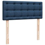 vidaXL Cadre de lit ottoman avec matelas bleu 120x190 cm tissu