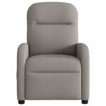 vidaXL Fauteuil de massage inclinable électrique Taupe Tissu