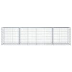 vidaXL Panier gabion avec couvercle 400x100x100 cm fer galvanisé