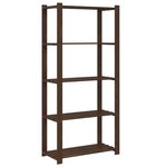 vidaXL Support de rangement à 5 niveaux marron 80x38x170 cm bois pin
