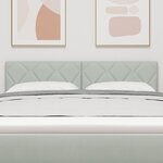 vidaXL Tête de lit LED gris clair Lot de 2 Revêtement  Bois 160 cm