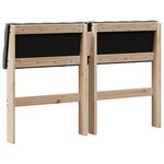 vidaXL Tête de lit capitonnée Gris foncé 120 cm Pin massif