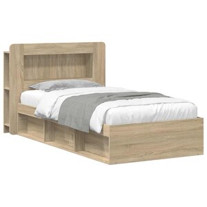 vidaXL Cadre de lit avec rangement Chêne Sonoma 90 x 190 cm