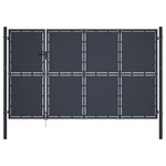 vidaXL Portail de jardin Acier 350 x 175 cm Anthracite