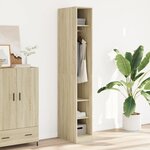 vidaXL Garde-robe chêne sonoma 30x50x200 cm bois d'ingénierie