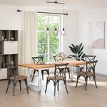 vidaXL Pieds de table à manger Blanc 2 pièces 80 x (72-73) cm Acier