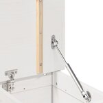 vidaXL Banc Blanc 110x41x76 5 cm Bois de pin massif