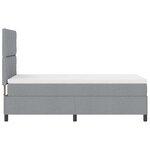 vidaXL Lit avec sommier à ressorts et matelas gris clair simple en tissu