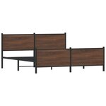 vidaXL Cadre de lit en métal sans matelas chêne marron 193x203 cm