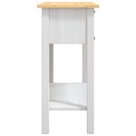 vidaXL Table console Gamme Corona Pin mexicain Blanc 90x34 5x73 cm
