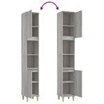 vidaXL Armoire de bain sonoma gris 30x30x190 cm bois d'ingénierie