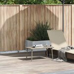 VidaXL Table basse de jardin rectangulaire gris clair résine tressée