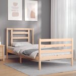 vidaXL Cadre de lit sans matelas 90x200 cm bois massif